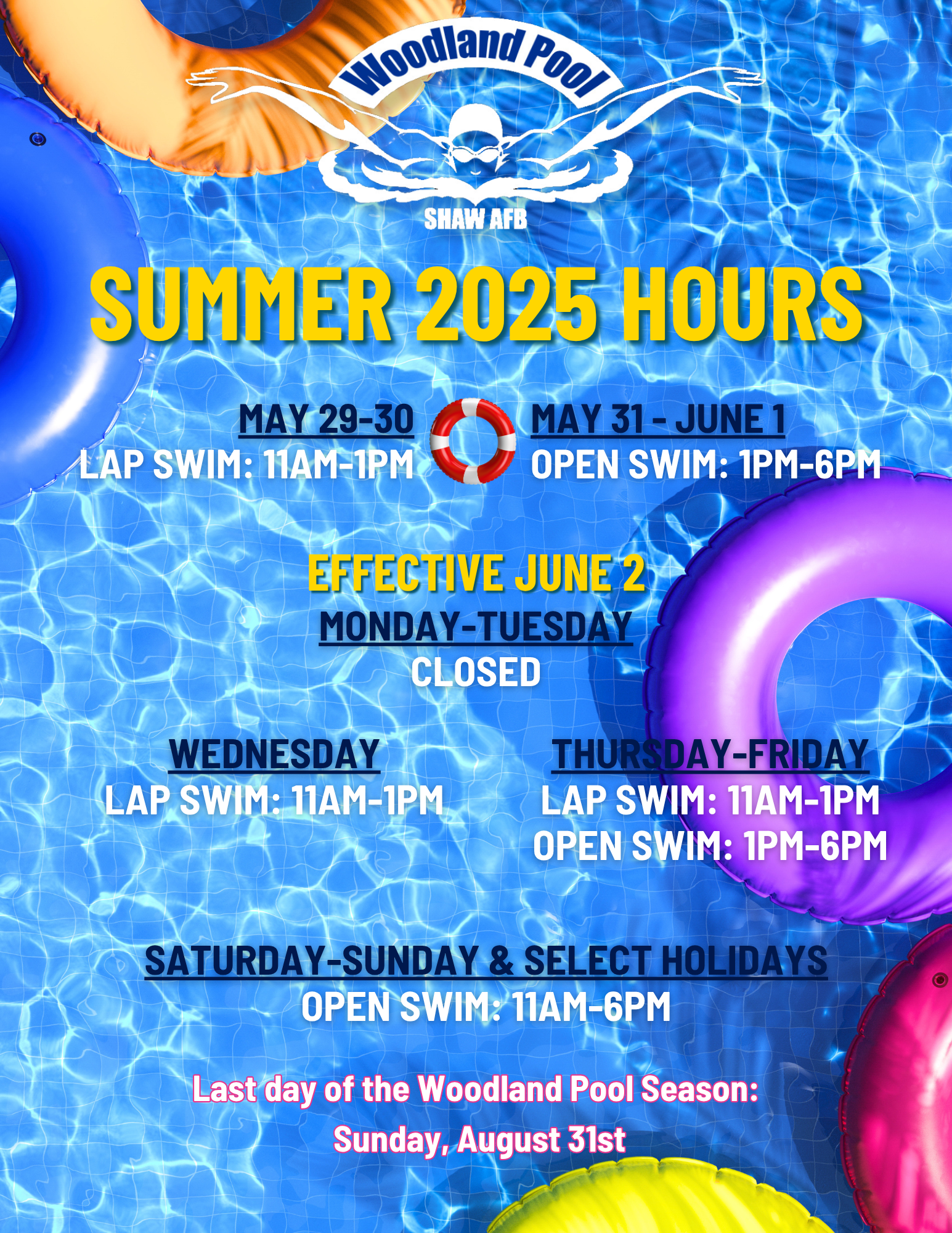 2025 Season Hours