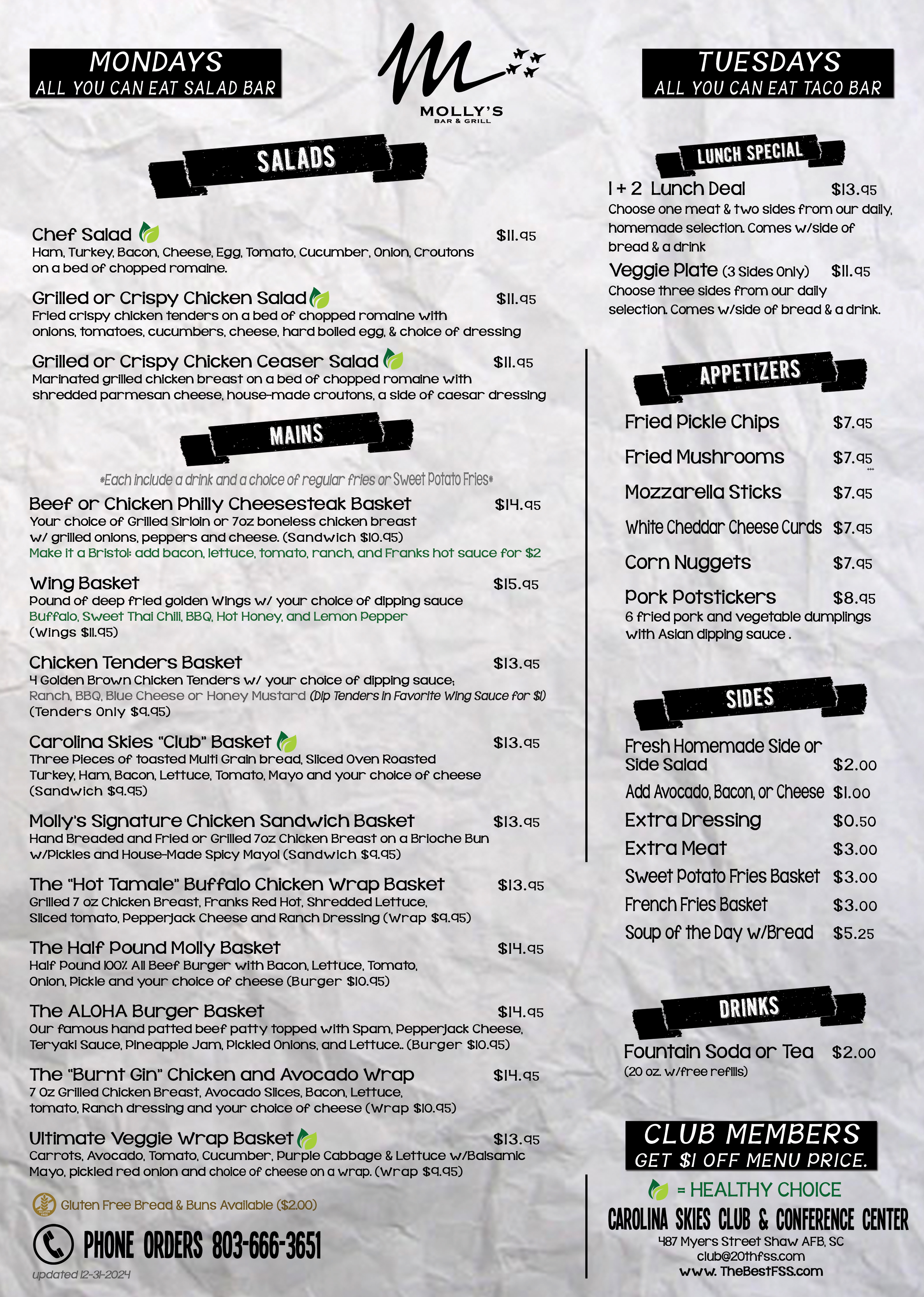 Molly's Menu